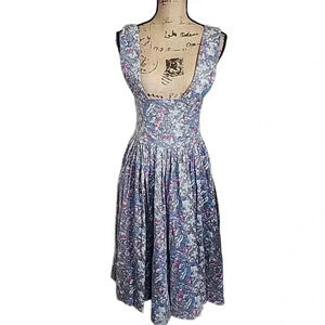 WOMENS Vintage  60s -70sCottage  Garden Core  Midi Floral Maxi Dress. Si…